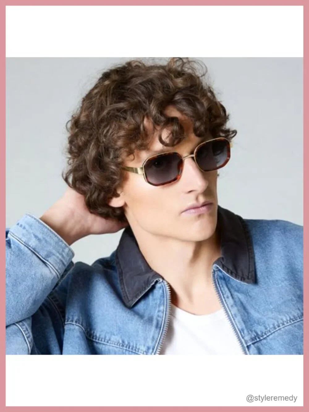 Retro Rectangle Sunglasses UV400 Protection Stainless Steel Frame Unisex